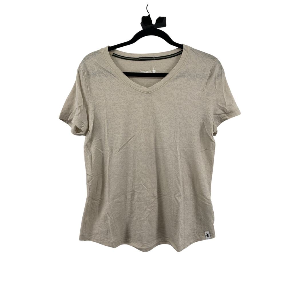 Smartwool Women’s Cream Merino Wool Short Sleeve Shirt Size M